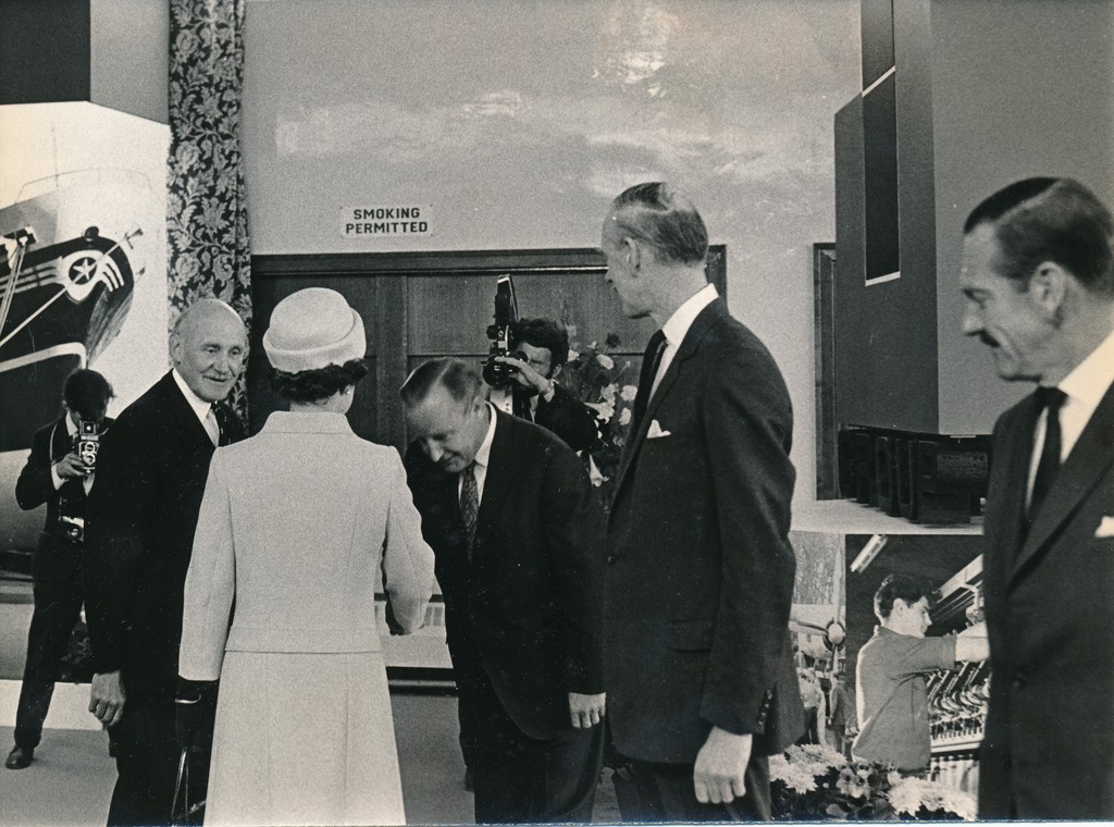 Photograph of the Queen at the exhibition of products, May 1969 DUNIH 2017.16.2.26