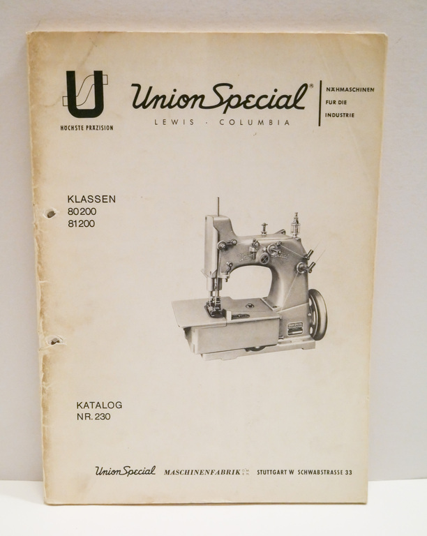 Union Special Catalogue in German DUNIH 2017.17.4.2