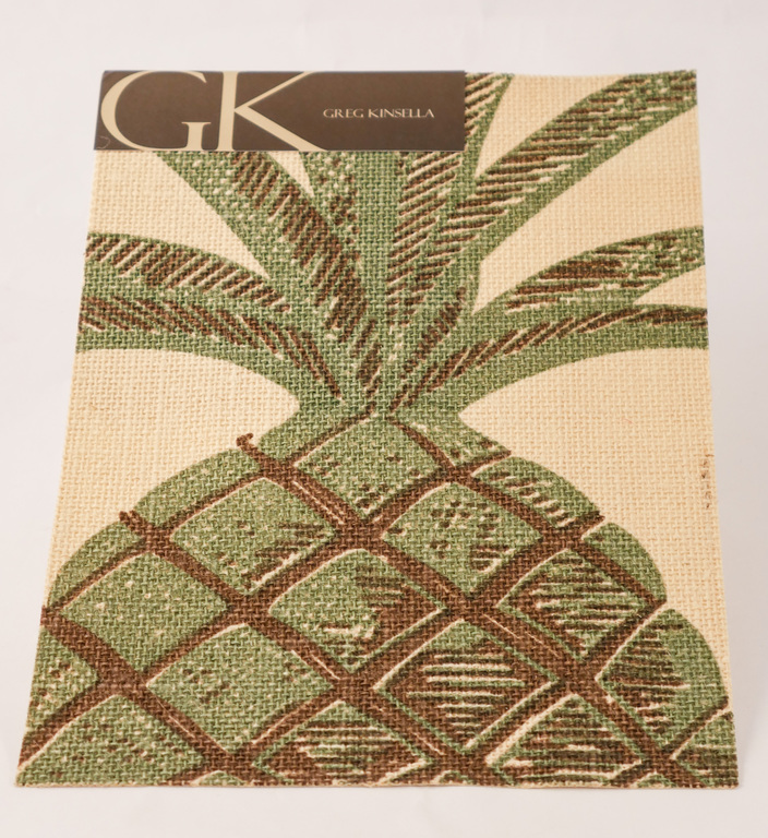 Greg Kinsella Jute Wallpaper Sample- Large Kona in Green DUNIH 2012.28.4