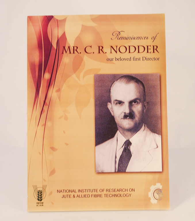 Booklet 'Reminiscences of Mr C.R. Nodder' relating to National Seminar on Jute and Allied Fibres DUNIH 2013.3.3
