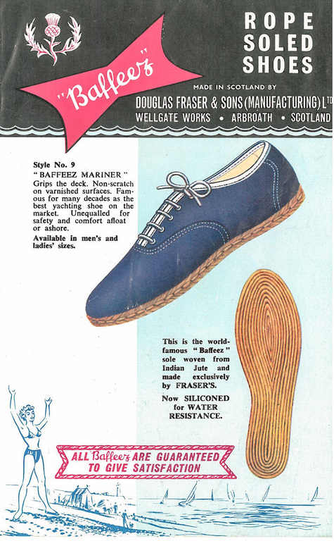 Leaflet re. 'Baffeez' rope soled shoes DUNIH 103.1