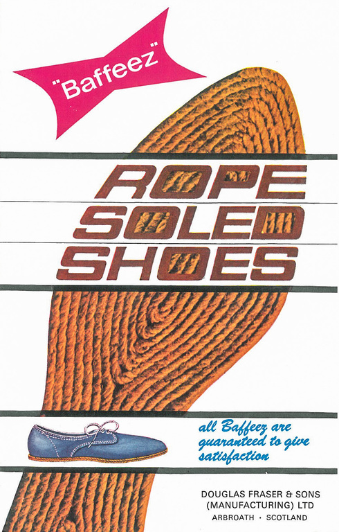 Leaflet re. 'Baffeez' rope soled shoes DUNIH 103.3