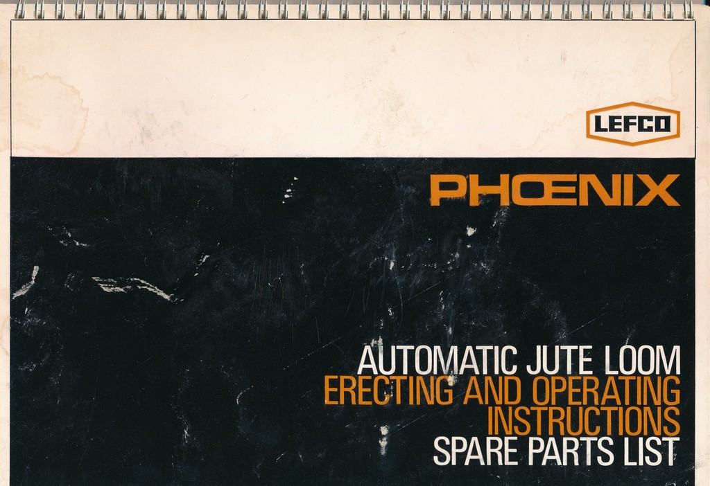 Spiral bound booklet containing erecting and operating instructions for Phoenix Automatic Loom DUNIH 2014.17.2