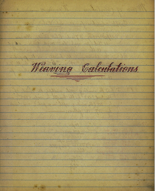 Weaving Calculations Notebook DUNIH 2018.2.4