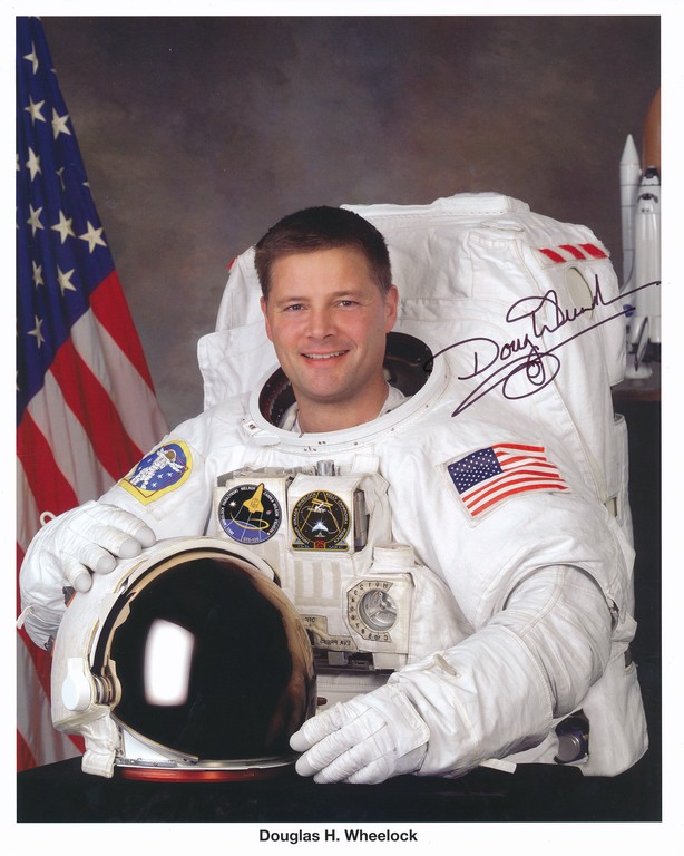 Signed photograph of  NASA astronaut Douglas H Wheelock DUNIH 2018.7.2