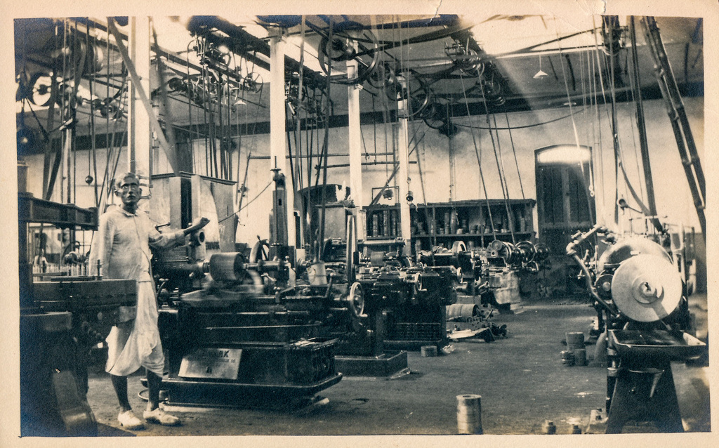 Photograph of the Machine Shop Section in Angus Mill, Calcutta DUNIH 2018.16.2.5