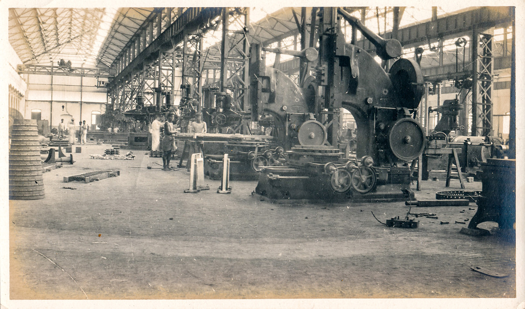 Photograph of the Machine Shop Section in Angus Mill, Calcutta DUNIH 2018.16.2.6