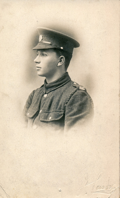 Postcard of William Kennedy in WW1 uniform DUNIH 2018.16.3.1