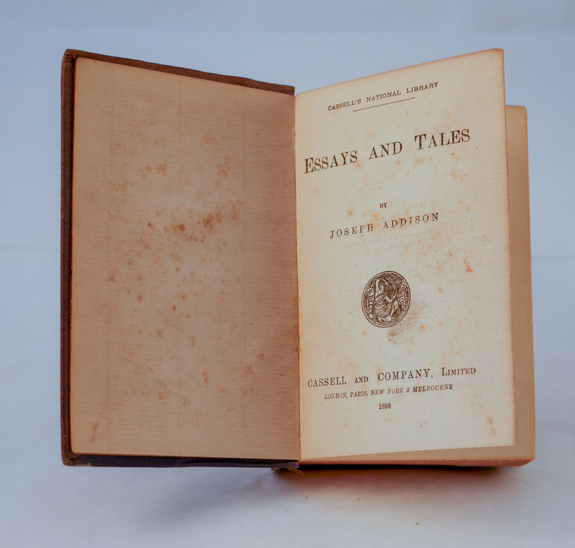 &#39;Essays and Tales&#39; - Book part of Discovery 1901-1904 library DUNIH 2018.24.1