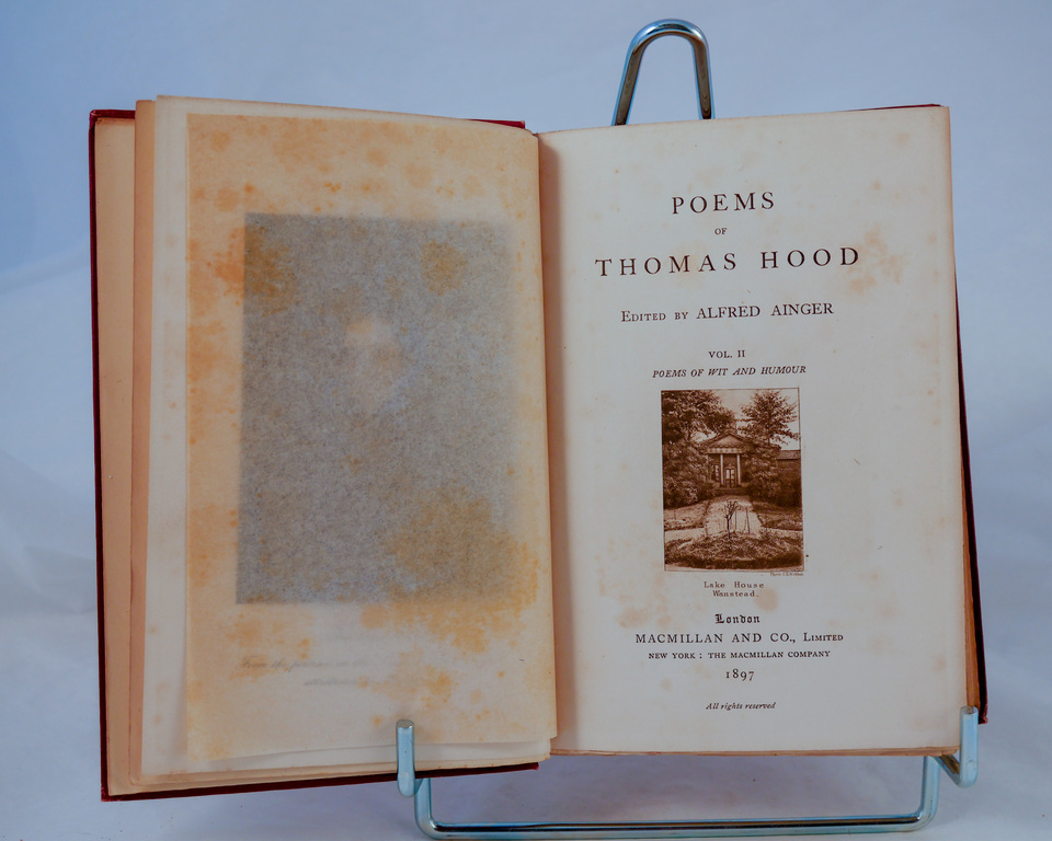 &#39;Poems of Thomas Hood Vol II&#39;- Book part of Discovery 1901-1904  DUNIH 2018.24.10