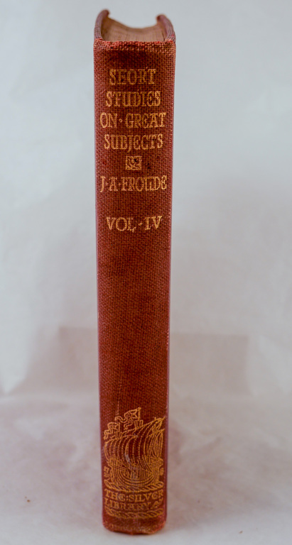 &#39;Short Studies on Great Subjects, Vol IV&#39; - Book part of Discovery 1901-1904 library DUNIH 2018.24.11.4