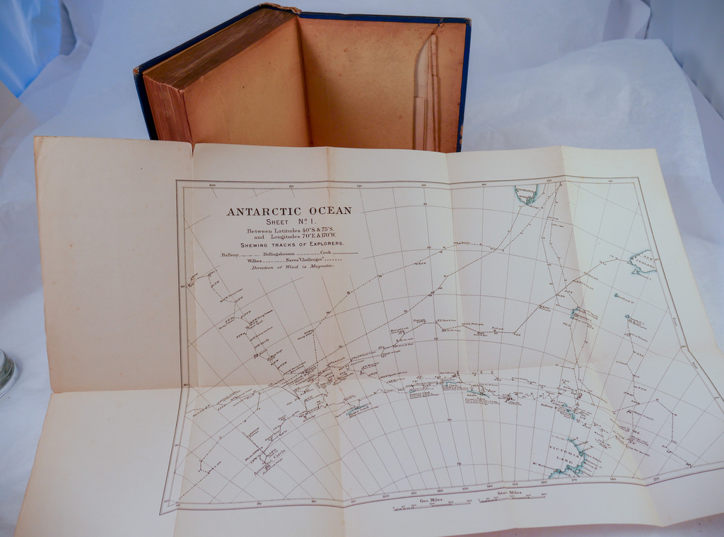 The Antarctic Manual - Book part of Discovery 1901-1904 library DUNIH 2018.24.17