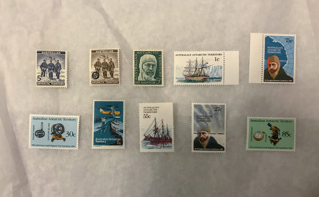 Australian Antarctic Territory stamps- Gypsy Moth DUNIH 2018.27.7