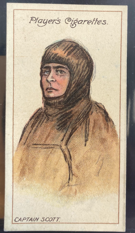 CIGARETTE CARD, Second Series no.1 Capt. Robert Falcon Scott, C.V.O., R.N., one of a collection of cigarette cards detailing Polar Exploration DUNIH 2022.18.26