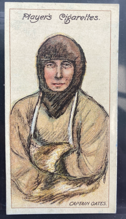 CIGARETTE CARD, Second Series no.3 Capt. L. E. G. Oates, 6th Inniskilling Dragoons, one of a collection of cigarette cards detailing Polar Exploration DUNIH 2022.18.28