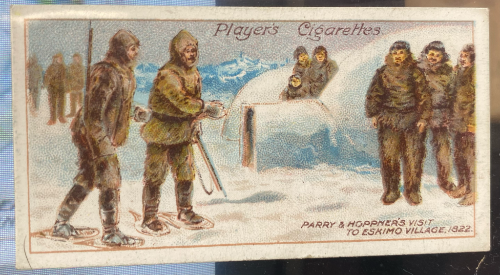 CIGARETTE CARD, first Series no.5 Parry and Hoppner\'s Arctic Expedition, one of a collection of cigarette cards detailing Polar Exploration DUNIH 2022.18.5