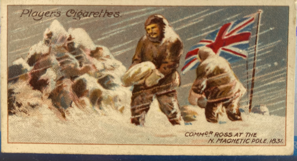 CIGARETTE CARD, first Series no.8 Commander James Ross, one of a collection of cigarette cards detailing Polar Exploration DUNIH 2022.18.8