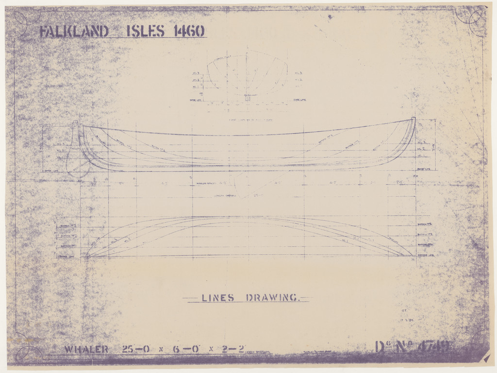 Ship Plan from the Vosper refit of Discovery in 1923. DUNIH 2022.20.2