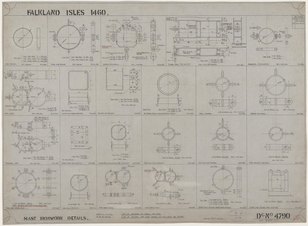 Ship Plan from the Vosper refit of Discovery in 1923. DUNIH 2022.19.36