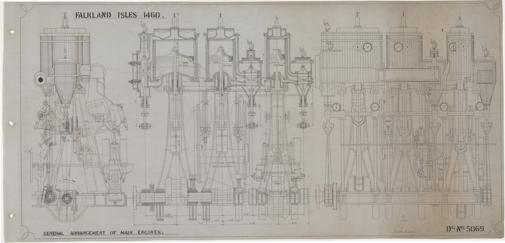 Ship Plan from the Vosper refit of Discovery in 1923. DUNIH 2022.19.82