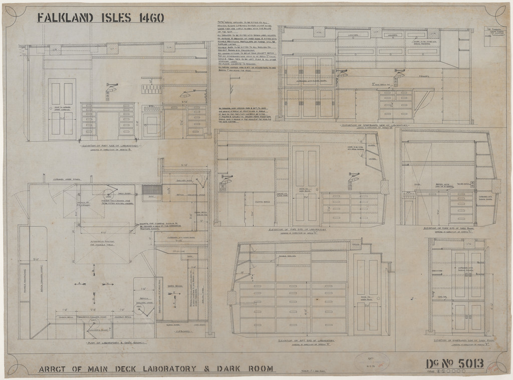 Ship Plan from the Vosper refit of Discovery in 1923. DUNIH 2022.19.66