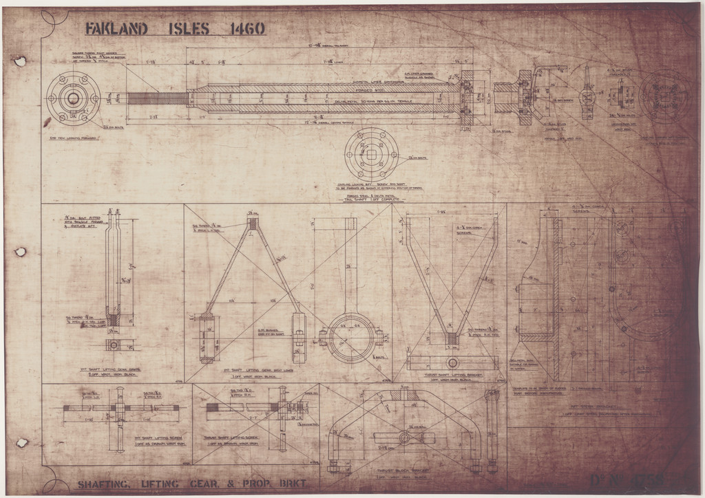Ship Plan from the Vosper refit of Discovery in 1923. DUNIH 2022.19.10