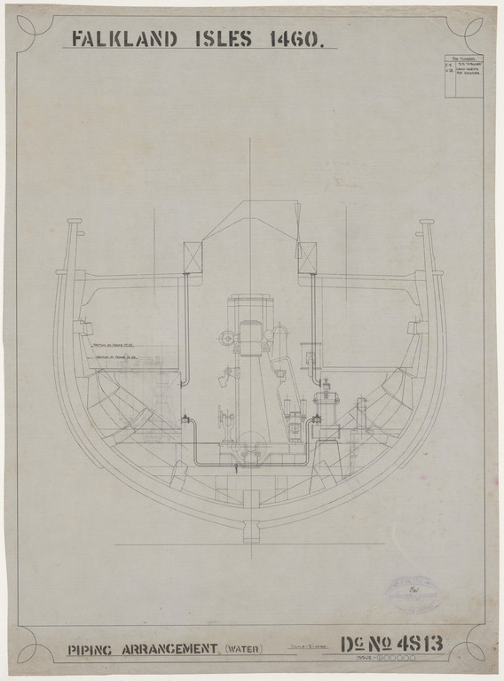 Ship Plan from the Vosper refit of Discovery in 1923. DUNIH 2022.19.54