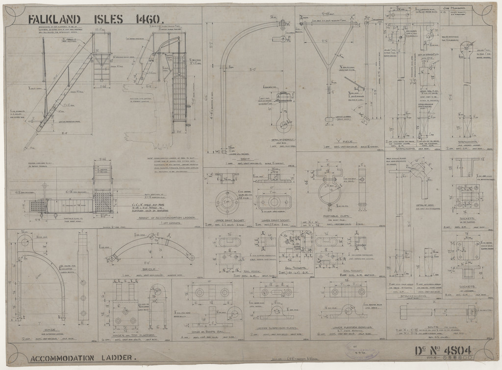 Ship Plan from the Vosper refit of Discovery in 1923. DUNIH 2022.19.46