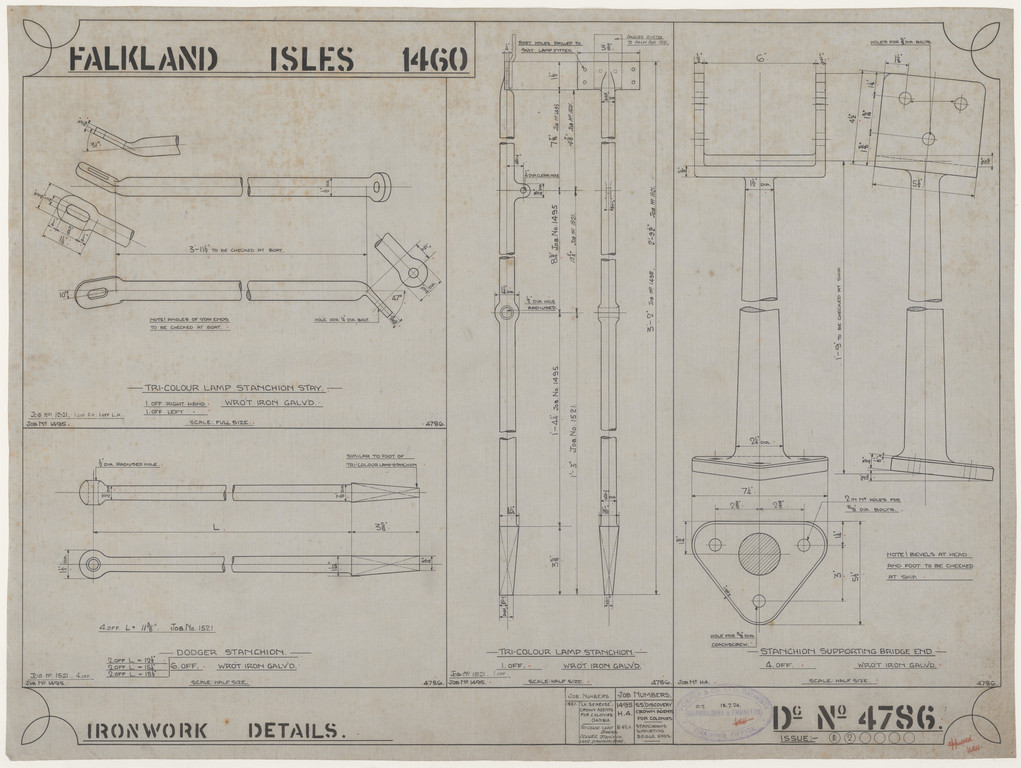 Ship Plan from the Vosper refit of Discovery in 1923. DUNIH 2022.19.33