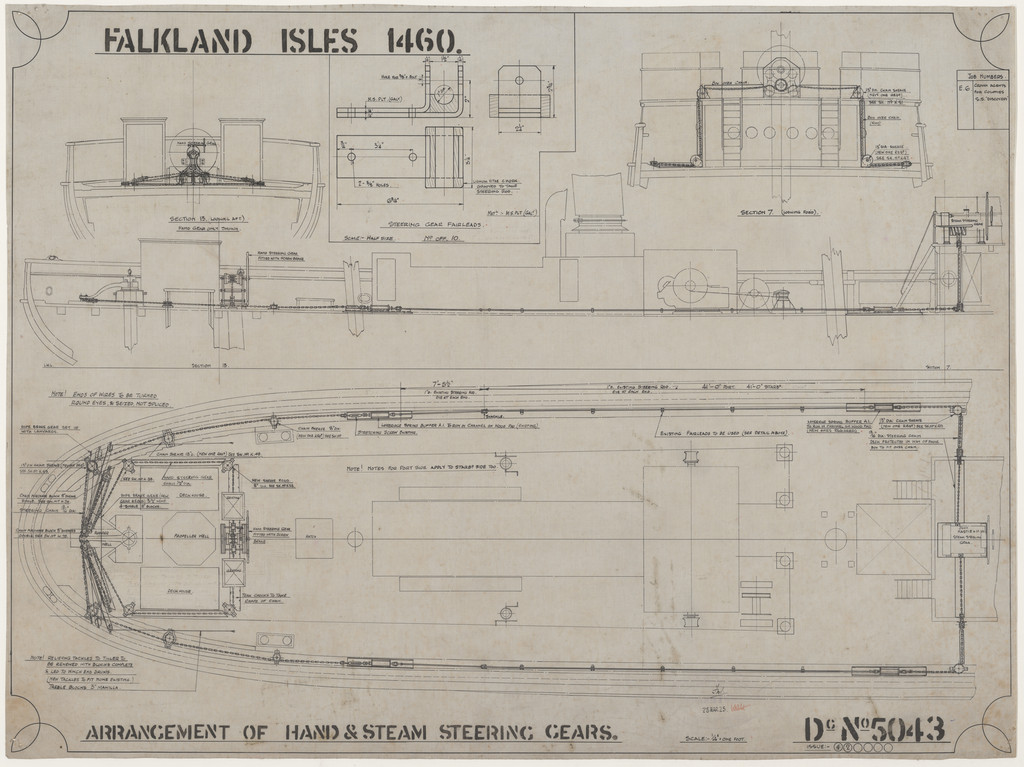 Ship Plan from the Vosper refit of Discovery in 1923. DUNIH 2022.19.72