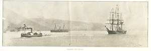 Image of Newspaper clippings re. Morning leaving Christchurch DUNIH 1.044