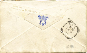 Image of Envelope containing letters sent to Colbeck DUNIH 1.088