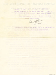 Image of Typed letter to Colbeck re. Evan's lectures DUNIH 1.112