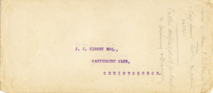 Image of Envelope containing letter to J.J. Kinsey DUNIH 1.133