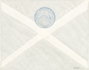 Image of Back of unused envelope with Morning monogramme DUNIH 1.162