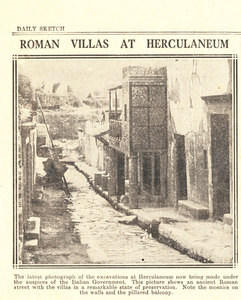 Image of Newspaper cutting, Roman excuvation at Herculaneum DUNIH 1.263
