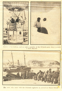 Image of Article re. the failed Andree Arctic Balloon Expedition DUNIH 1.325