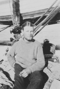 Image of John B. Child (3rd officer) on the deck of the ship DUNIH 1.406