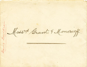Image of Envelope relating to Messrs Grant & Moncrieff DUNIH 106.9