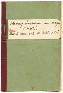 Image of Booklet re. the increase in wages between 1912-1916 DUNIH 113.2