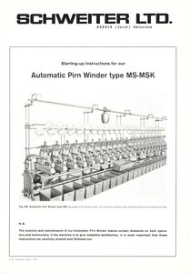 Image of Automatic pirn winder instruction booklet DUNIH 176.14