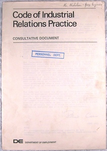 Image of Code of Industrial Relations Practice DUNIH 193.10