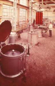 Image of Man using dyeing vats at Tay Carpet Works DUNIH 2006.1.12.3