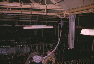Image of Installation of overhead cables in winding department DUNIH 2006.1.50.8