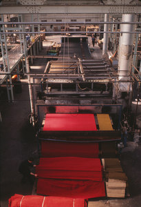 Image of Rubber backing machine used in the manufacture of jute carpeting DUNIH 2006.1.75.36