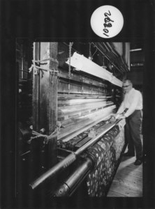 Image of Contact print of a man at a carpet loom DUNIH 2008.106.25