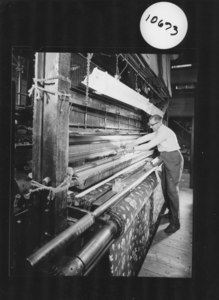Image of Contact print of a man at a carpet loom DUNIH 2008.106.26