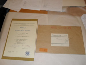 Image of Management Studies Diploma Certificates DUNIH 2008.135.6