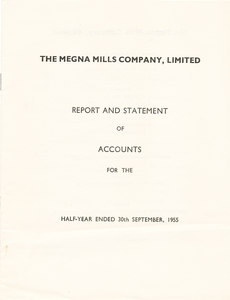Image of Report of the Megna Mills Company Limited, 1955 DUNIH 2008.167.4