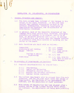 Image of Memorandum On Departmental Re-organisation DUNIH 2009.30.25